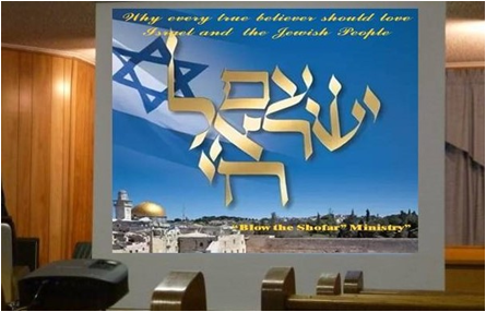Blow the Shofar Ministry presentation in a church